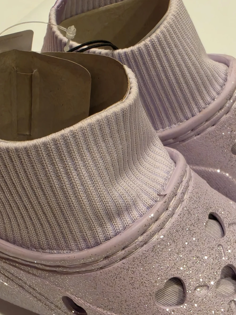Justice Lavender Slip-On Clog with Knit Collar